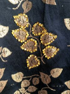 💛🖤 Shimmery Katan Lehnga Set