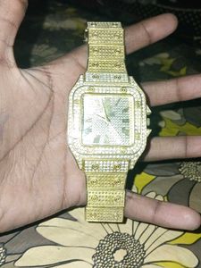 Gold Tone Diamond Watch
