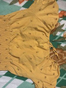 Cute Yellow Floral Top