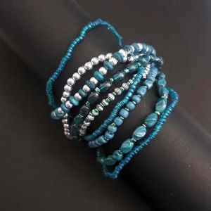 Teal Tones: Bracelet Stack