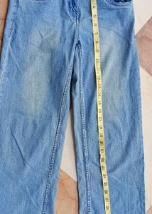 Korean Blue Colour Loose Jeans