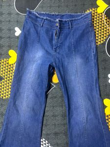 blue denim bootcut jeans