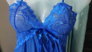 Blue Lace Babydoll Lingerie