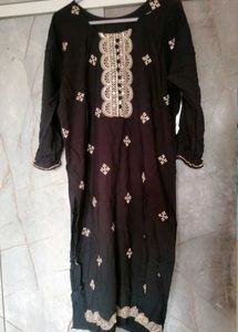 Plus Size Black Kurta