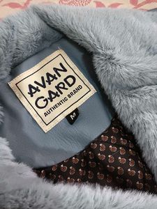 Avant Garde Blue Faux Leather Jacket