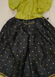 ✨ Elegant Kids Party Wear Lehenga Choli – Black &amp;