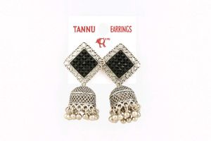 Silver Jhumka Earrings