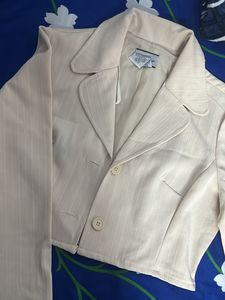 Long Sleeve Crop Blazer For Women