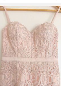 Elegant Pink Lace Mermaid Gown