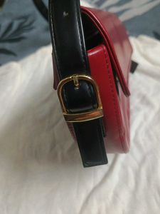 Red Half-Moon Bag