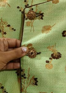 Fluorescent Jacket With Copper Kurta