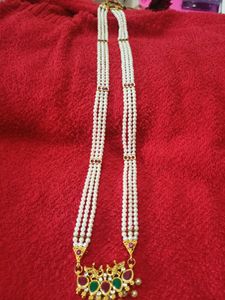 Maharashtrian Thushi with Long Moti Set