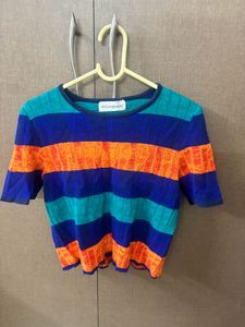 Multicolor Cute Pinterestery Crop Top