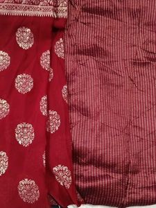 Maroon Banarasi Silk Saree