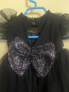 Nakshatra Kids Brand Sparkly Black Tulle Dress