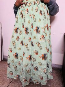 Mehendi Padded Koti Lehenga