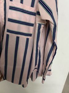 Striped Button-Down oversized women shirt