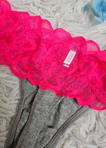Pink Lace Thong