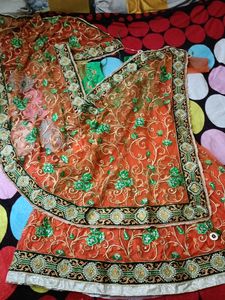 Price Down Party Wedding Gown/ Dupatta,