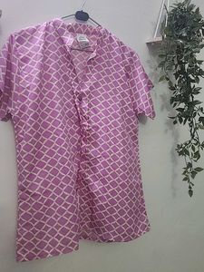 Patterned Lavender Blouse