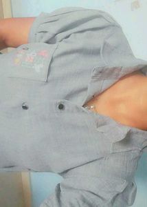 Fancy Top In Grey Colour With Adjustable Band