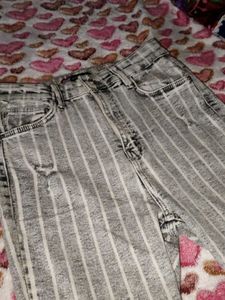 Striped Gray Jeans
