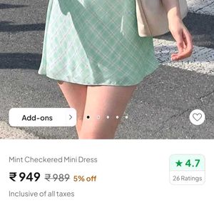 Checkered Mint Dress