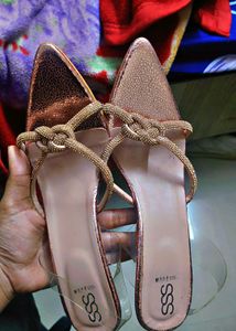 Rose Gold Knot Detail Heels