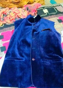 Satin Shirt With Tie nd Half Jacket
