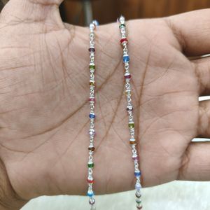 pure silver anklets (moti wala)