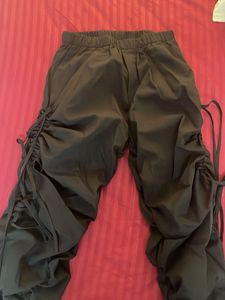 Drawstring Detail parachute Pants