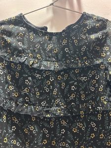 Max Floral Print Frilled Full Sleeves Top