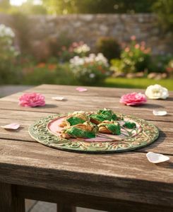 Vintage Floral Plate