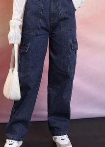 Denim Cargo Pants