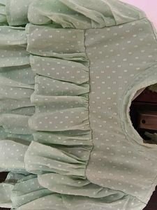 Mint Ruffle Top