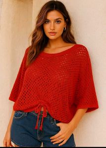 Pink V-Neck Knit Top