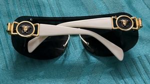 Versace Vintage Royal Black And White Sunglasses