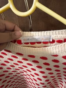 Comfyy Red Polka Dot Sweater