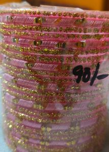Sparkling Pink Bangle Set