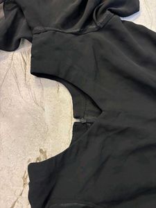 Elegant Black Georgette Dress