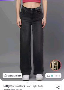 Wide Leg Black Jeans 32 waist