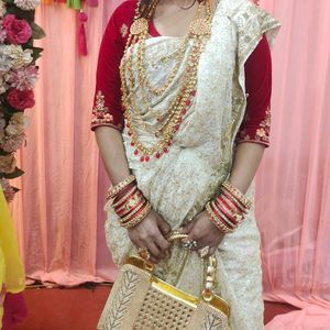 Silk Saatan Ki Sadi Ka Work Sitaron KLike New Sirf