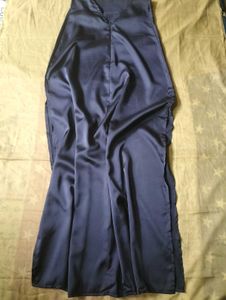 Navy Blue Halter-Neck Maxi Dress