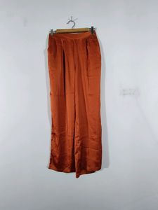 Rust Color Satin Kaftan Top Co-ord Set