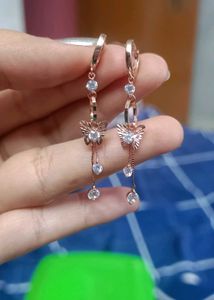 925 Real Silver Butterfly Earrings