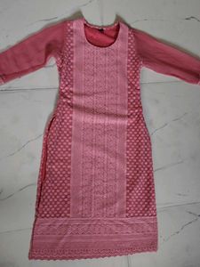 Elegant Pink Embroidered Kurta