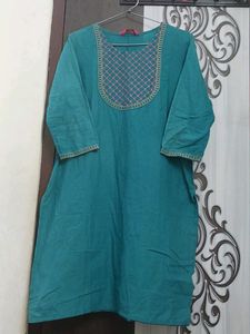Teal Green 💚 Kurti