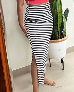 Body Con Skirt With Slit