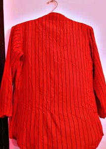 Open Shirt With White Inner Top