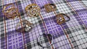 Combo Of Earrings, Neckpiece And Rings